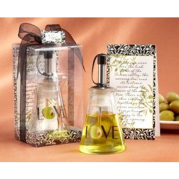 "Olive You!" Glass LOVE Oil Bottle in Signature Tuscan Box