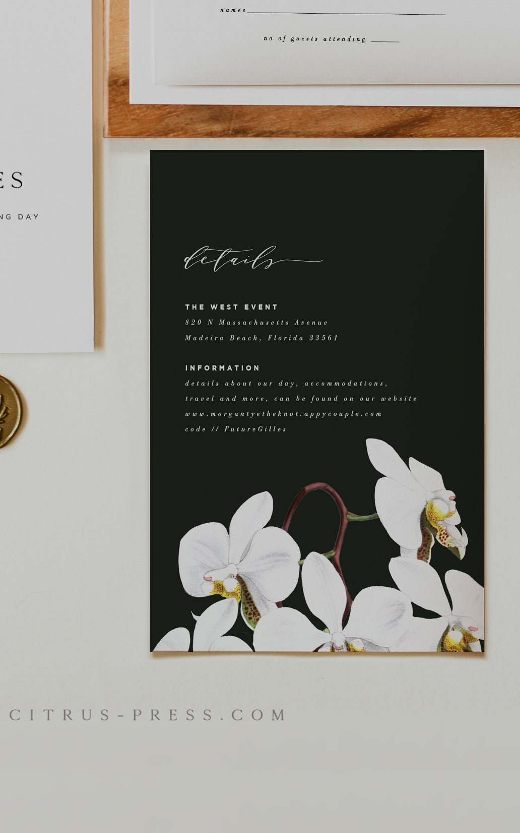 Orchid Enclosure Card