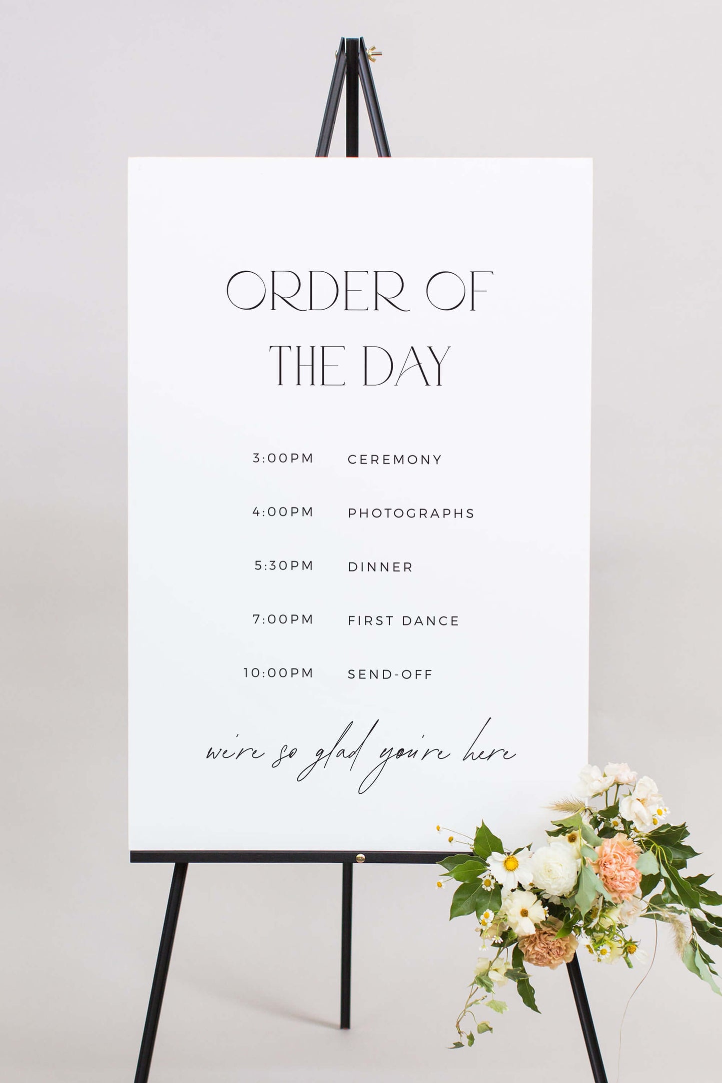 Gatorboard Order Of Events Ceremony Sign | The Isabella