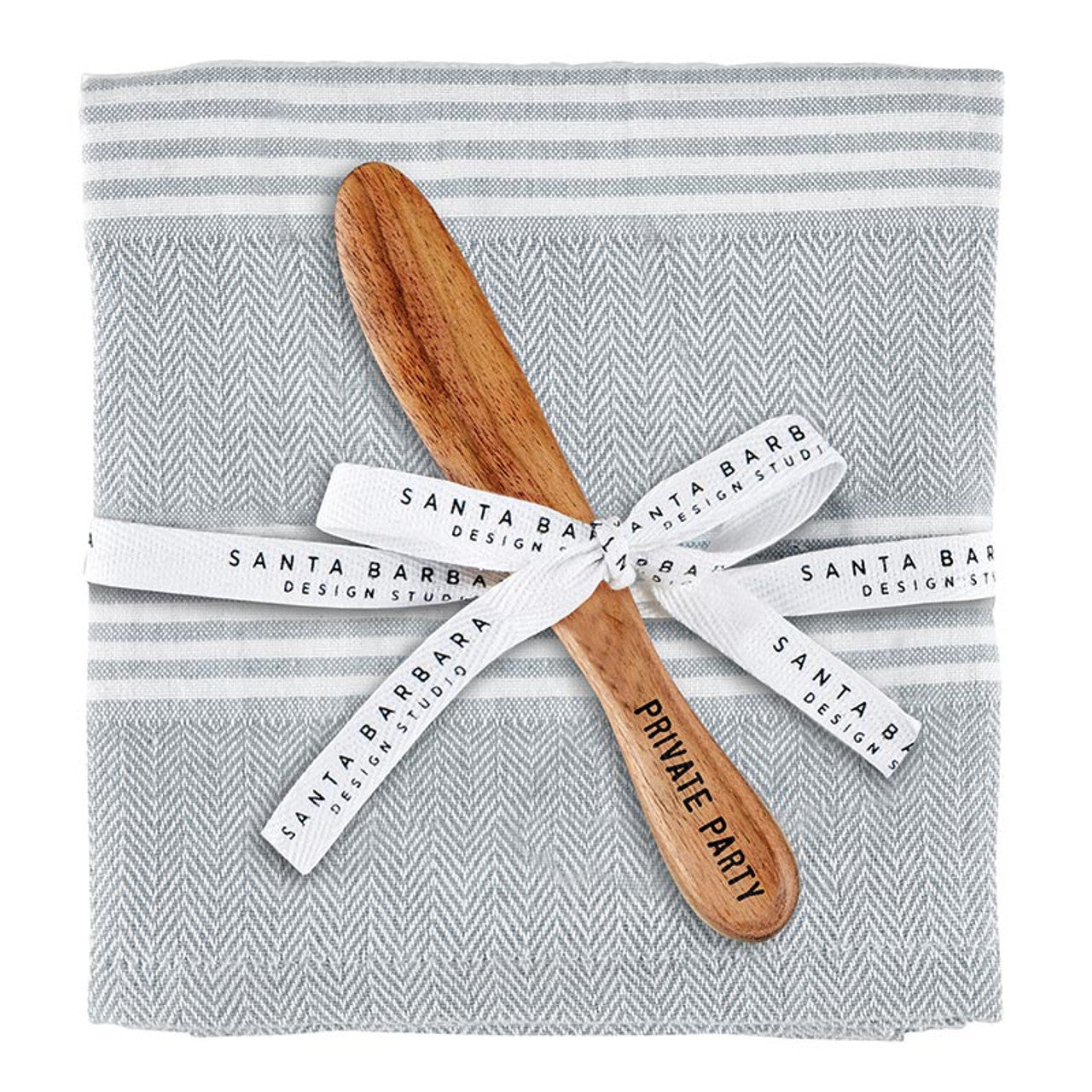 Face to Face Towel + Cheese Spreader Set - Grey