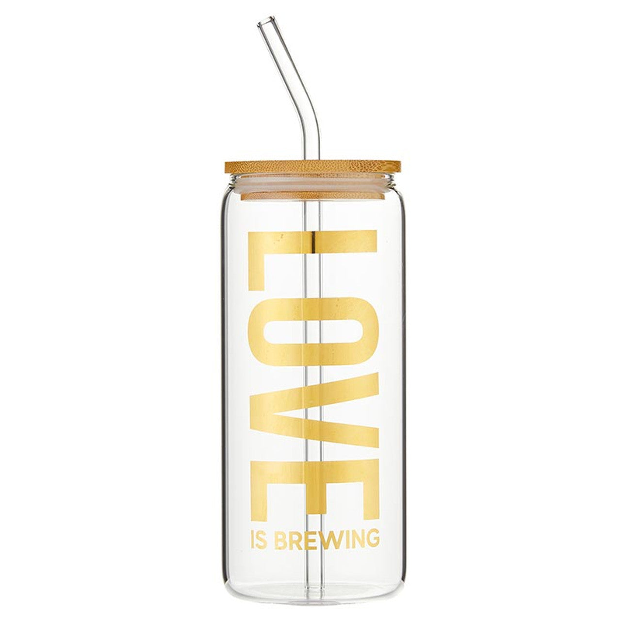 Glass Cold Brew Tumbler - Love is Brewing