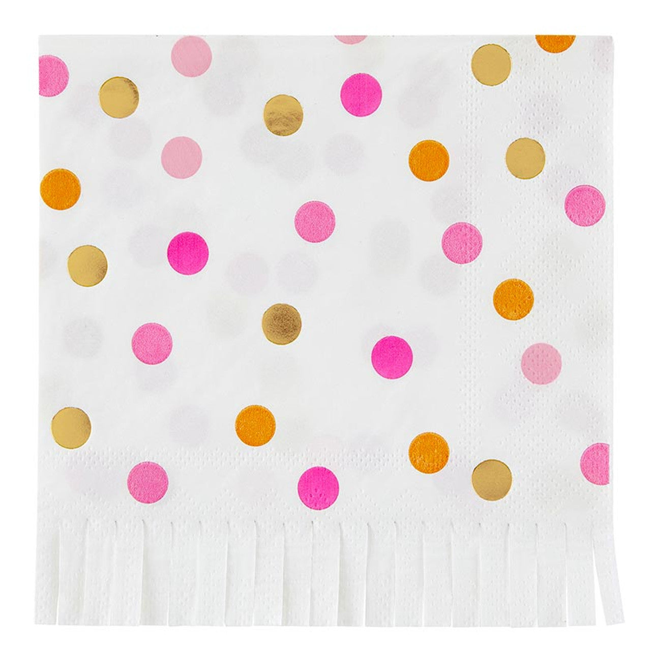 Cocktail Napkins - Confetti with Fringe