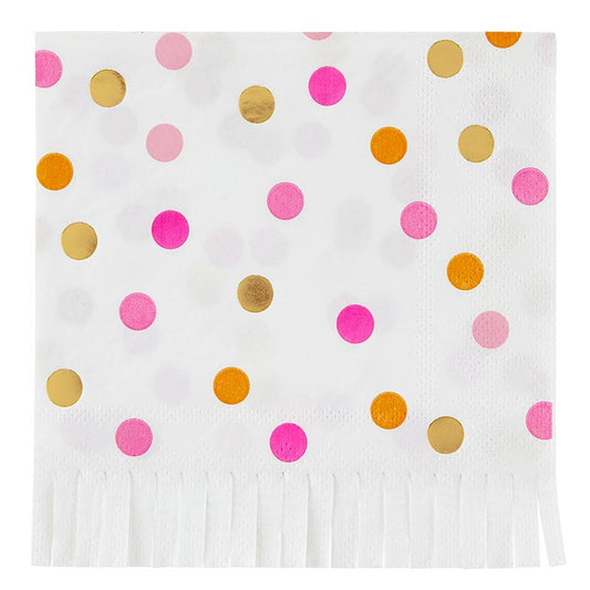 Cocktail Napkins - Confetti with Fringe