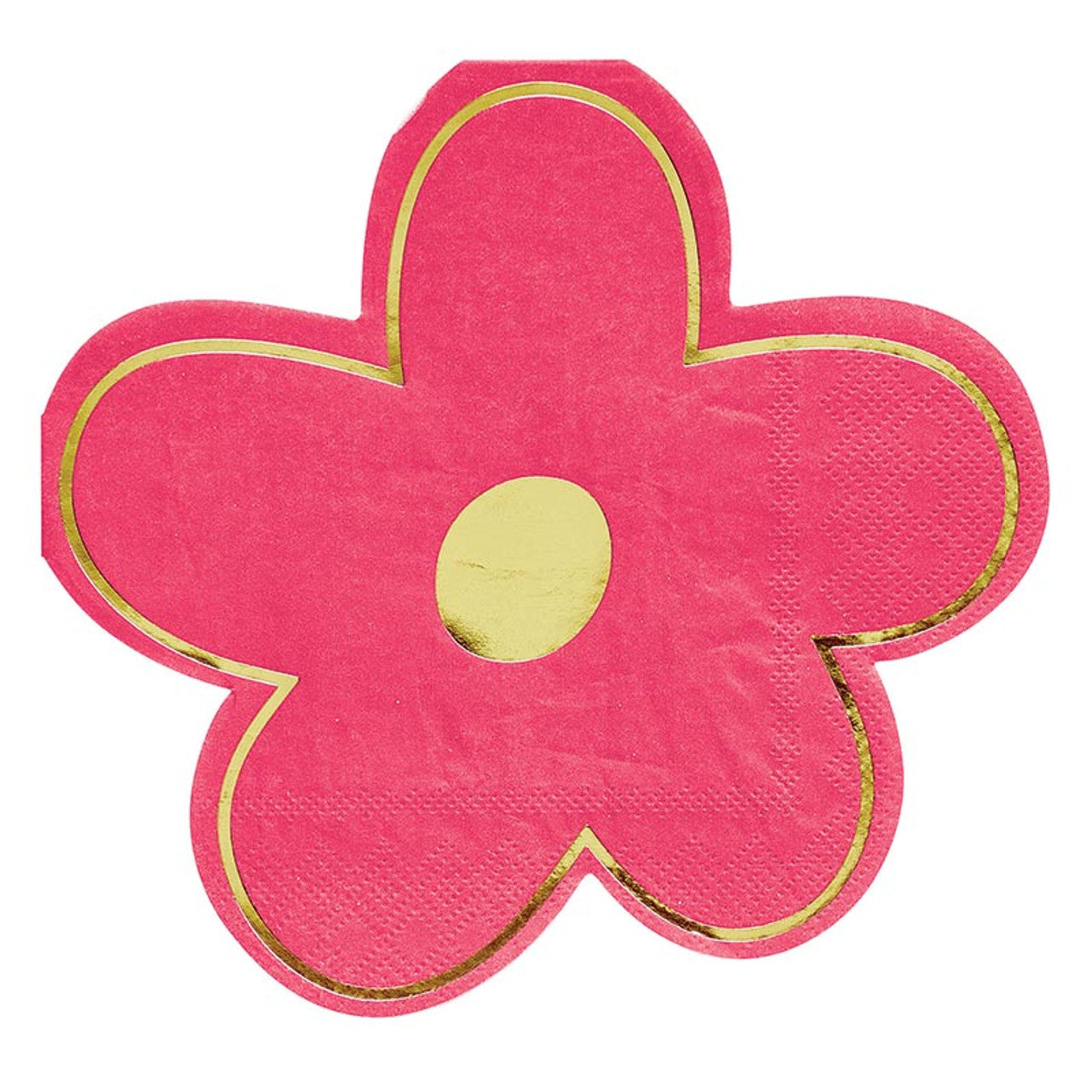 Die-Cut Cocktail Napkins - Pink Flower