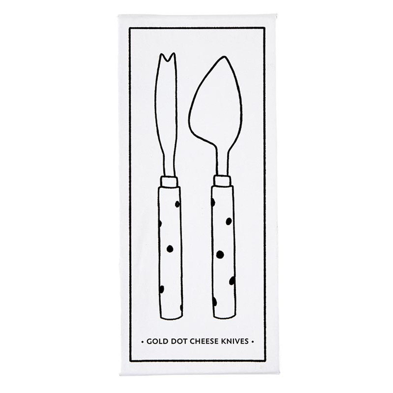 Gold Dot Cheese Knives - Set of 2