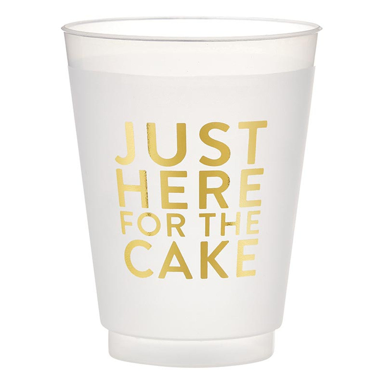 Gold Foil Frost Cups - Here for the Cake - Set of 6