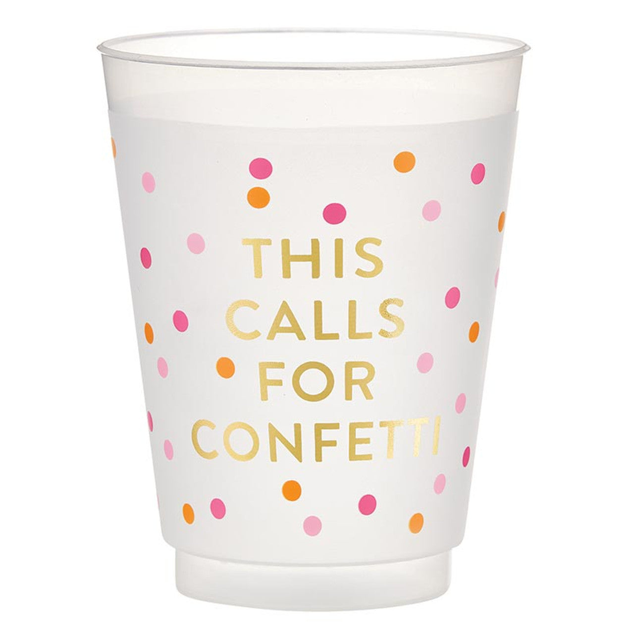 Gold Foil Frost Cups - Confetti - Set of 6