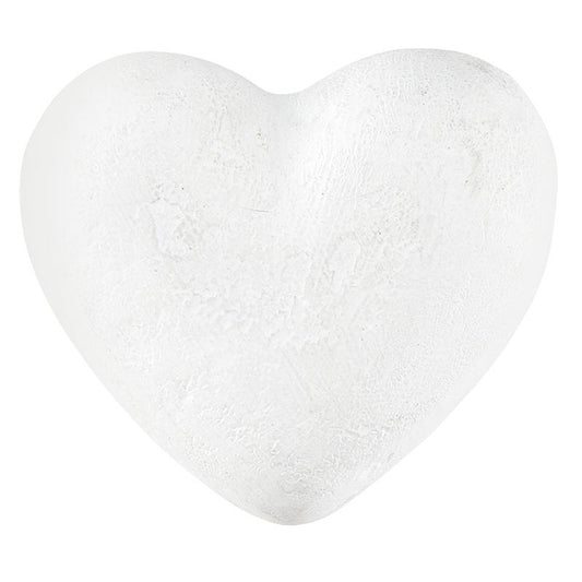 Large Paper-Mache Heart - White