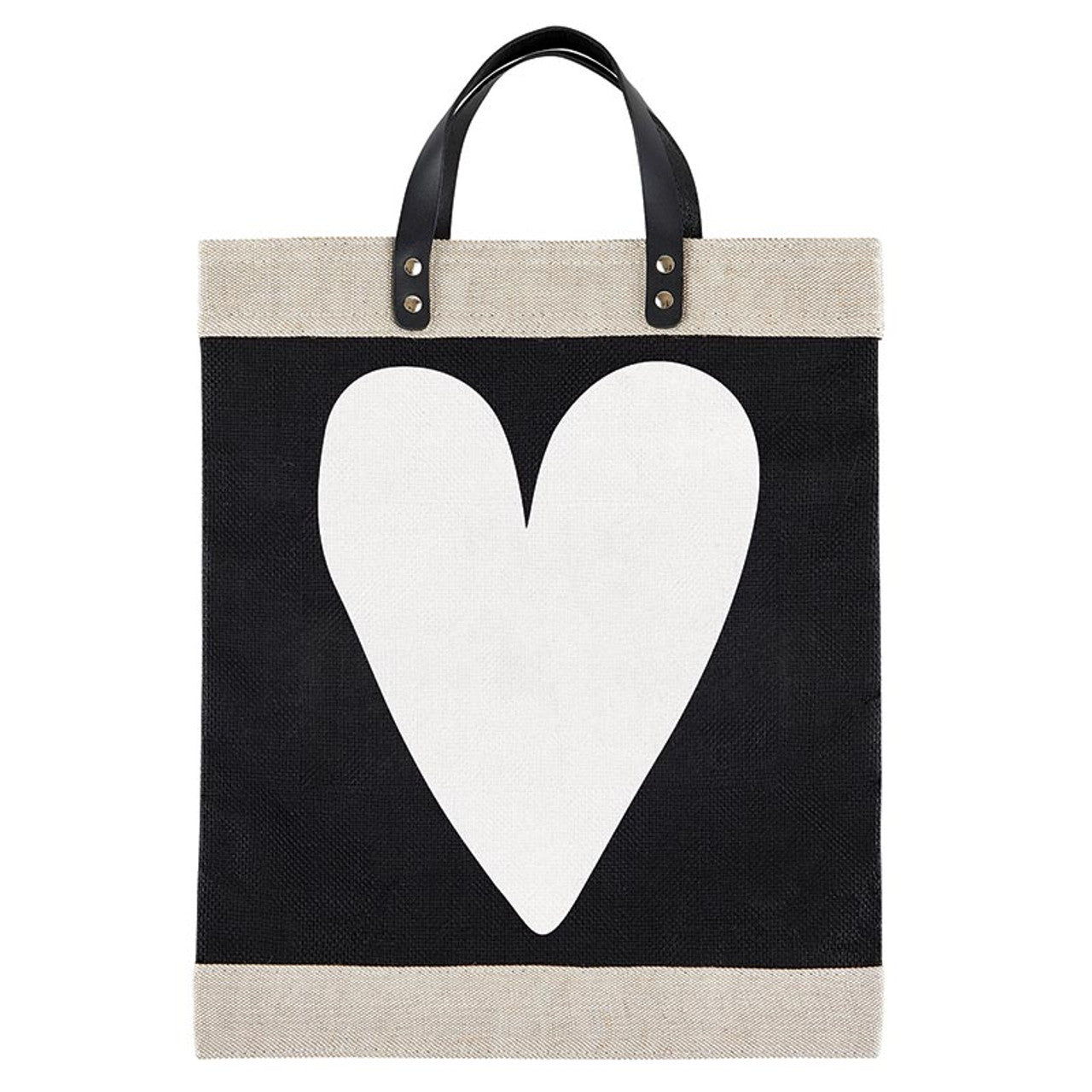 Farmers Market Tote - White Heart