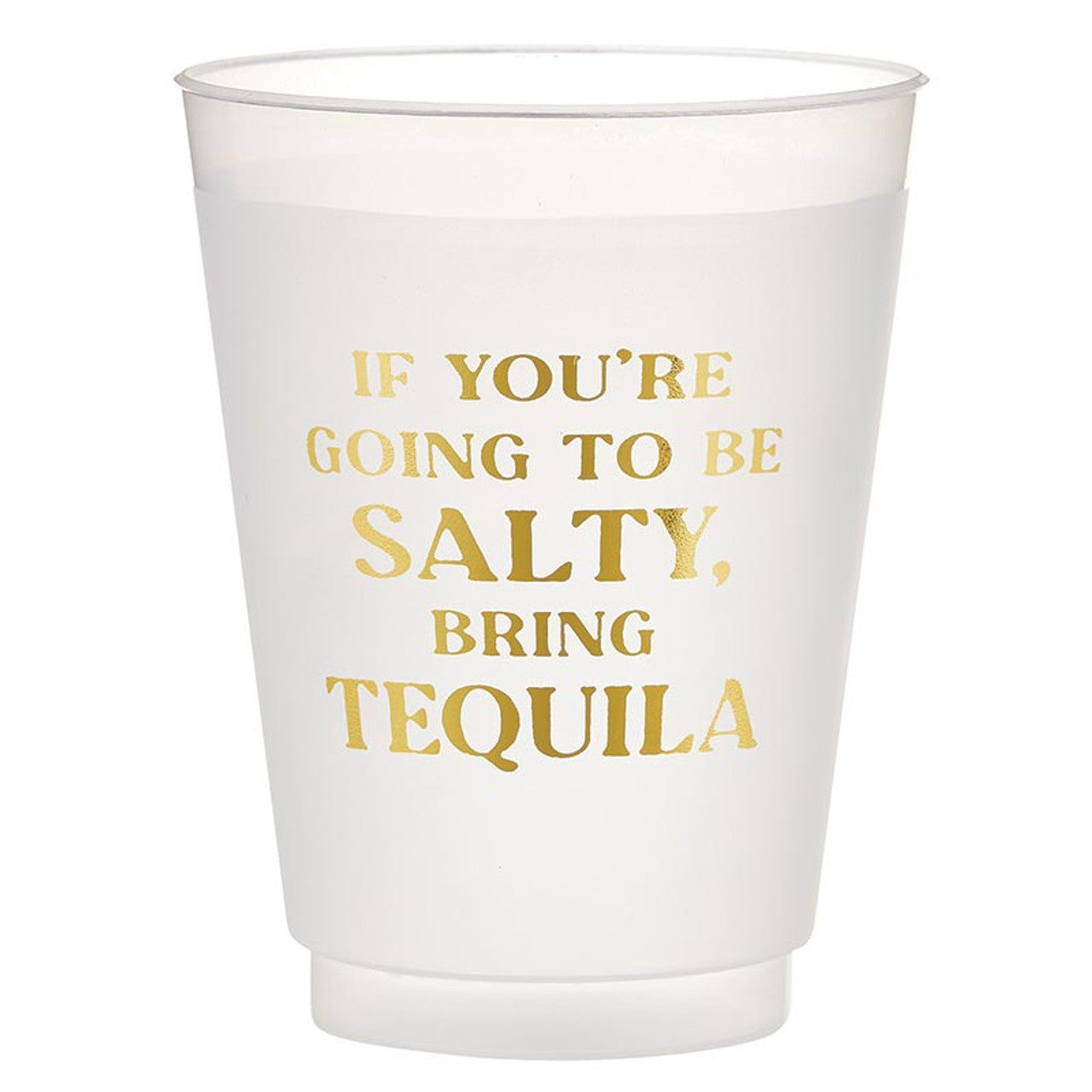 Gold Foil Frost Cups - Bring Tequila - Set of 6