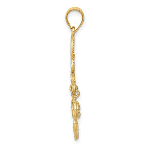 14k Yellow Gold Chandelier Pendant, 1(9/16 inch)