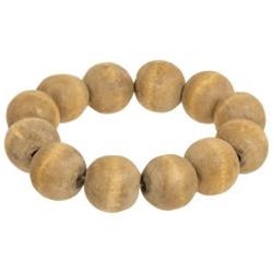 Large Wood Bead Candle Ring