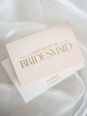 Bridesmaid Thank You Card - Light Blush