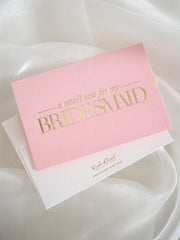 Bridesmaid Thank You Card - Pink