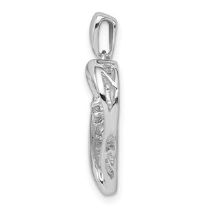 Diamond Accented Heart Pendant in Sterling Silver