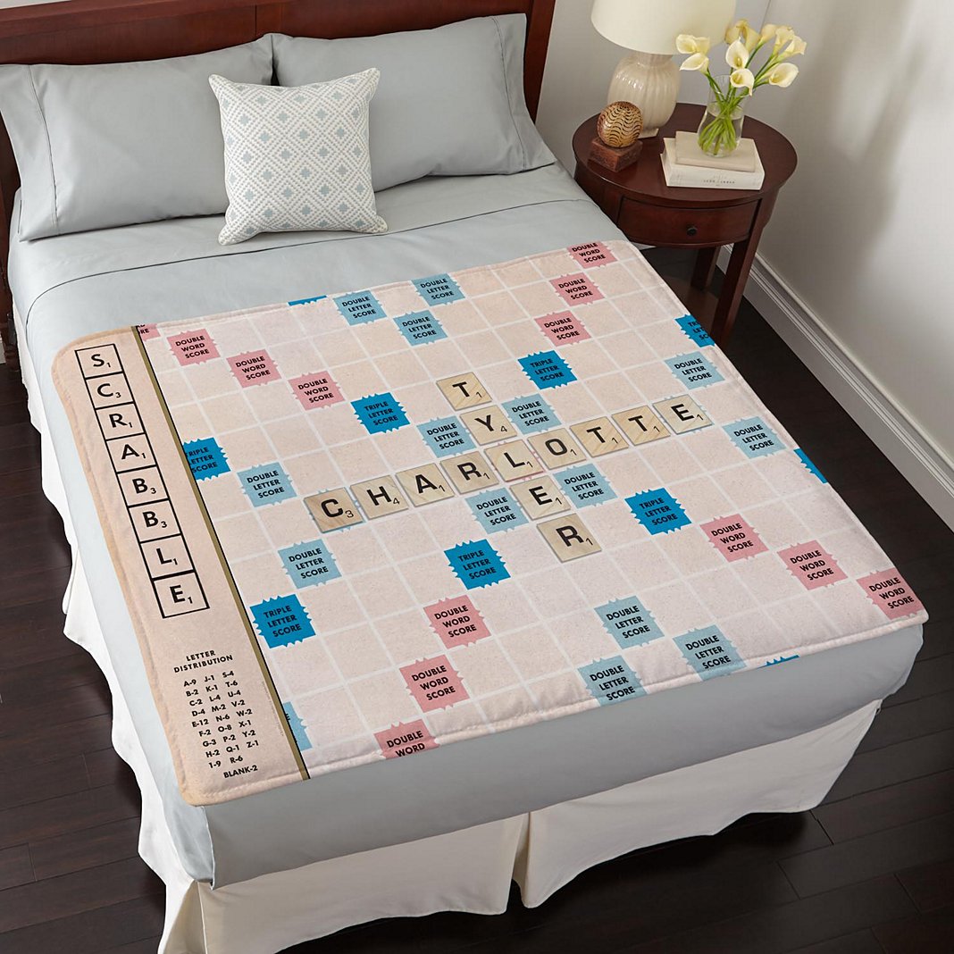 SCRABBLE Couple Plush Blanket