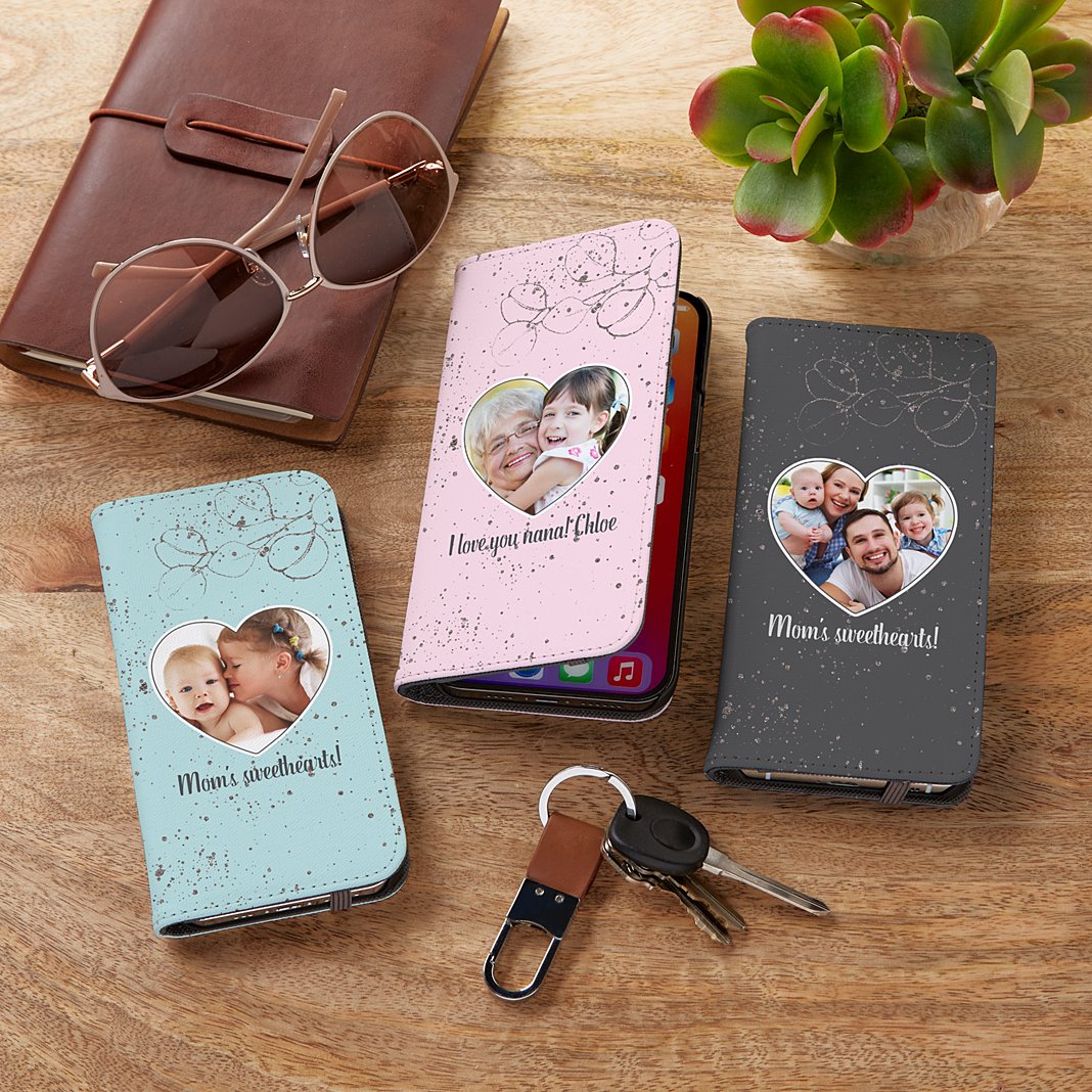 Heart Photo Phone Folio Case