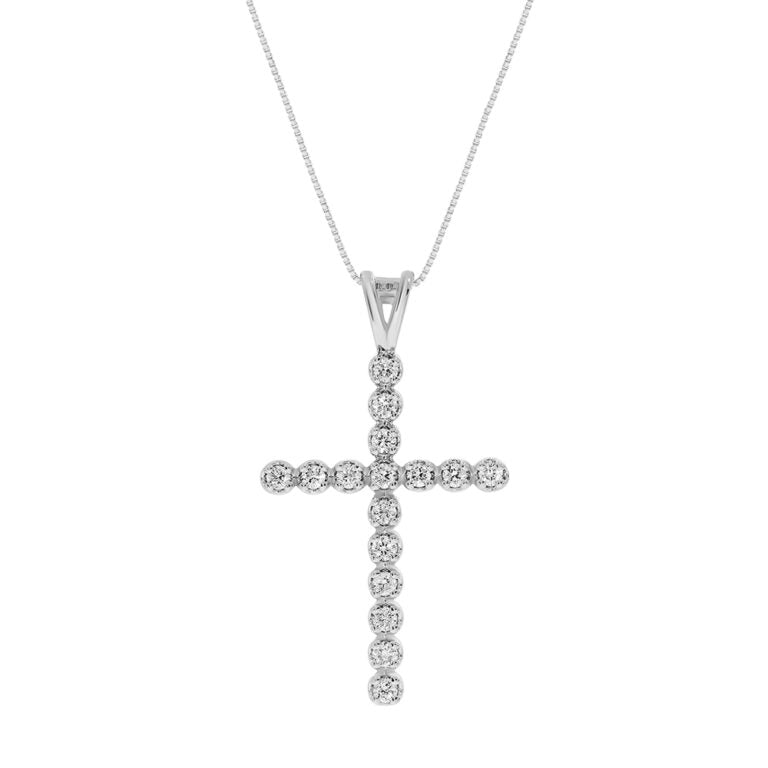 Extravagant Lab Grown Diamond Cross Necklace