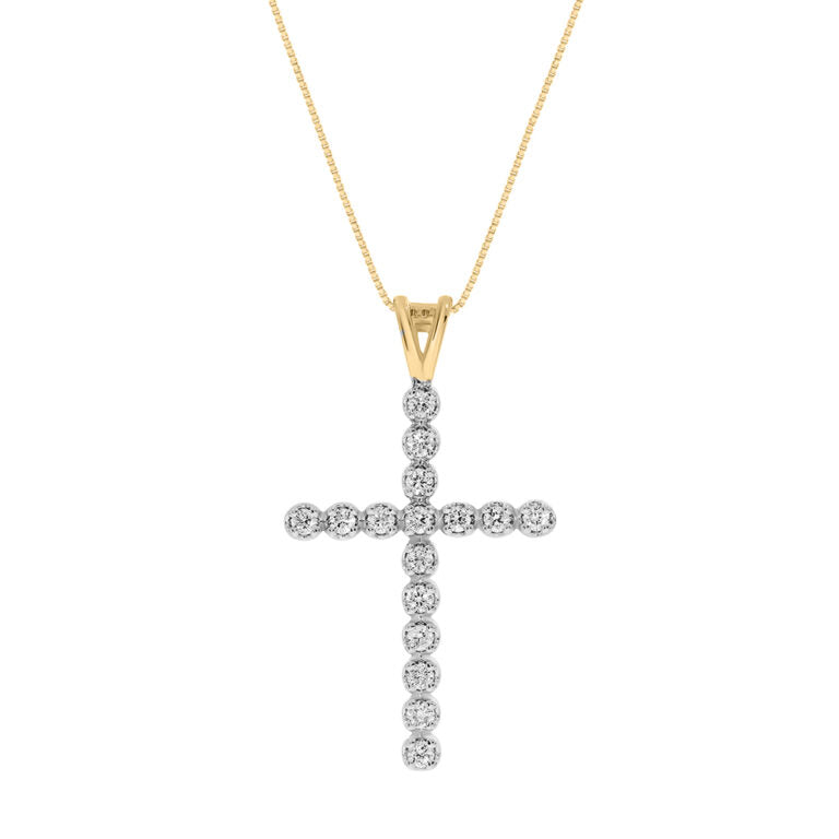 Extravagant Lab Grown Diamond Cross Necklace