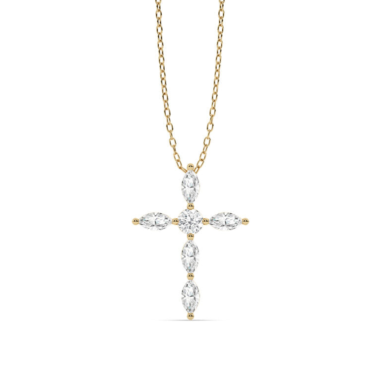 Heavenly Light Lab Grown Diamond Cross Necklace