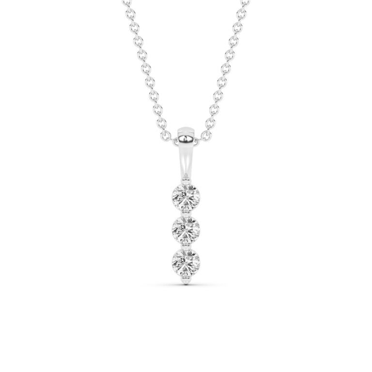 Ascent Three Stone Lab Grown Diamond Pendant Necklace
