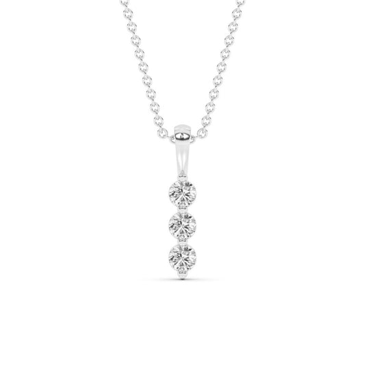 Ascent Three Stone Lab Grown Diamond Pendant Necklace