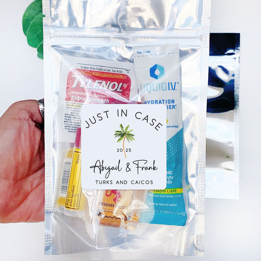 Just In Case Palm Tree Labels + Resealable Bags