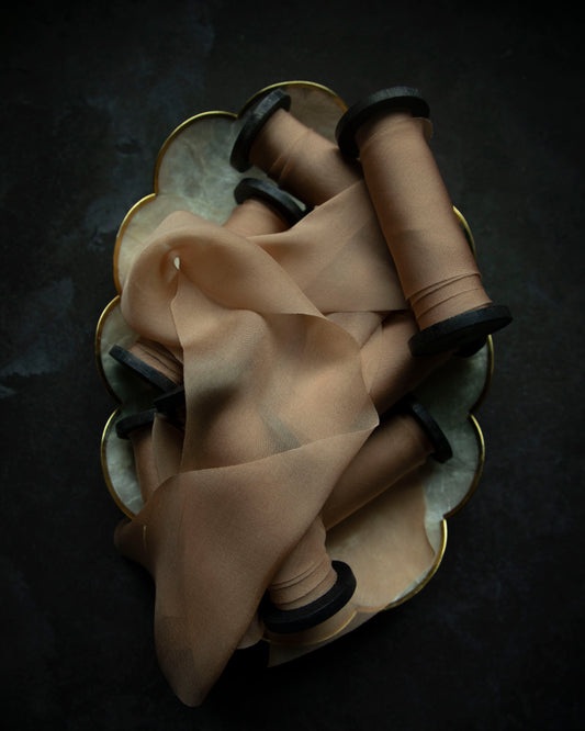 Peach Fuzz {Sheer} Silk Ribbon