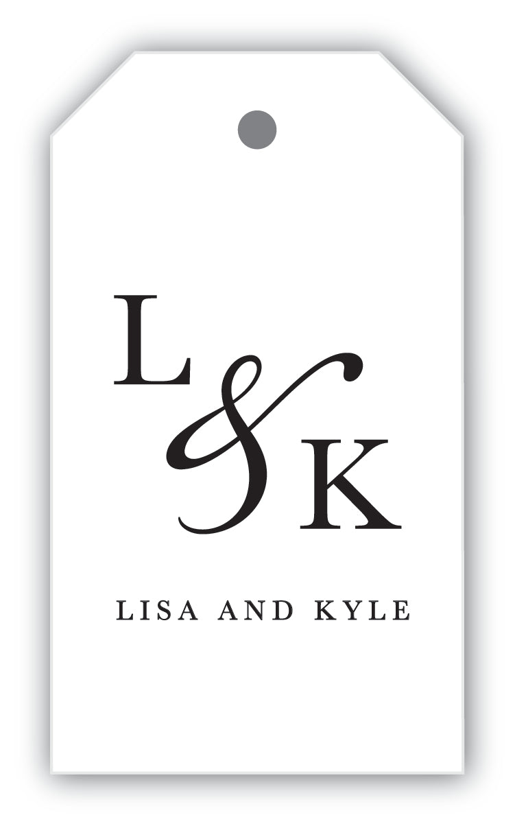 The Ampersand Block Initials Gift Tag