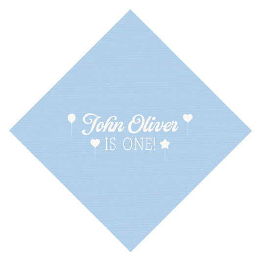 Party Animals Blue | Beverage Napkins | 3Ply Or Linen