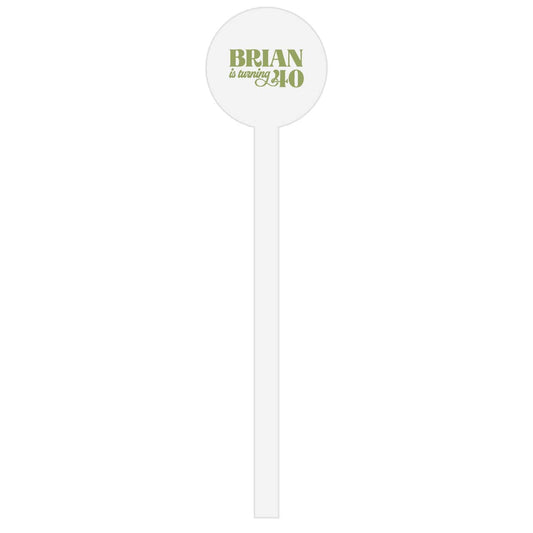 Guayabera | Wooden Or Acrylic Round | Stir Stick
