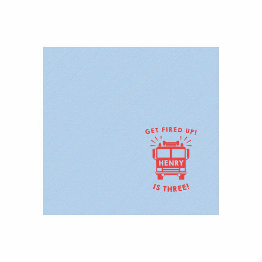 Firetruck Party | Napkins | 3Ply Or Linen