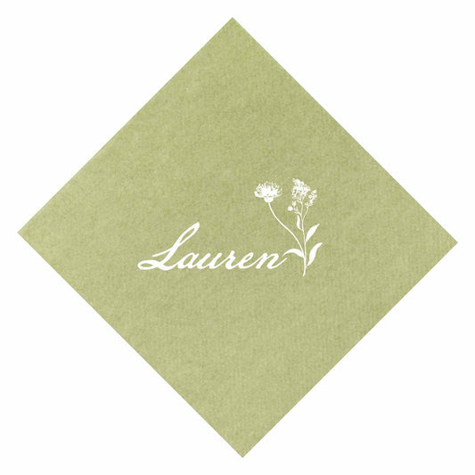 Round Floral | Napkins | 3Ply Or Linen