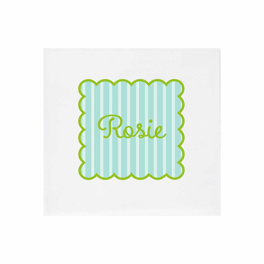 Scallops And Stripes | Napkins | 3Ply Or Linen
