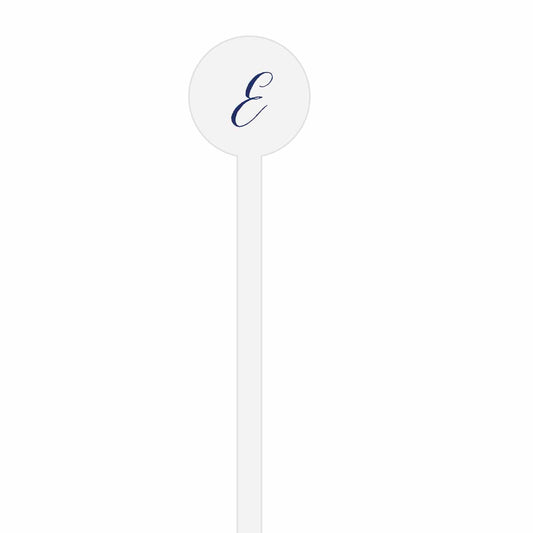 Blockprint Blue | Wooden Or Acrylic Round | Stir Stick