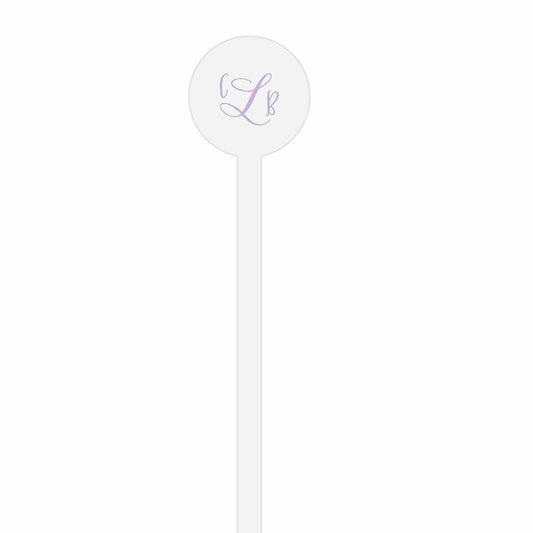 Floral Crest | Stir Stick | Wooden Or Acrylic Round