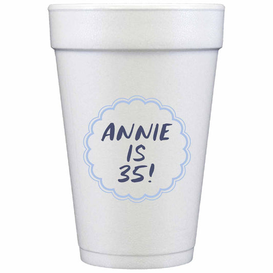 Blue Scallop | Styrofoam Cups