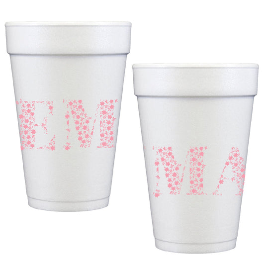 Floral Letters | Styrofoam Cups