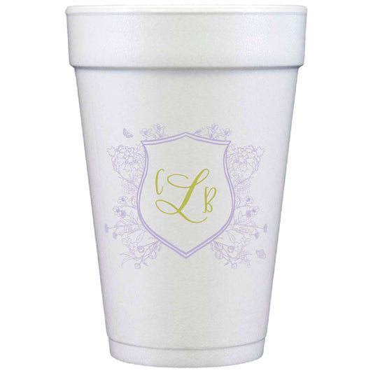 Floral Crest | Styrofoam Cups