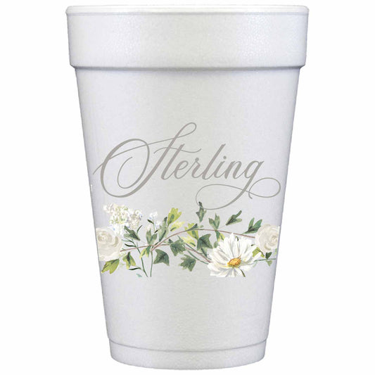 Green And White | Styrofoam Cups