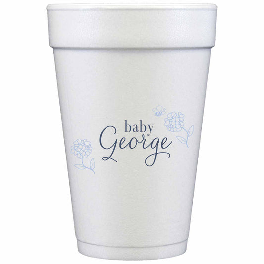 Blue Florals | Styrofoam Cups