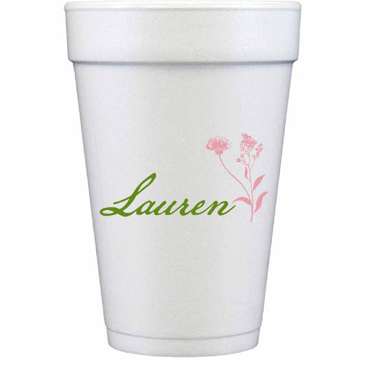 Round Floral | Styrofoam Cups