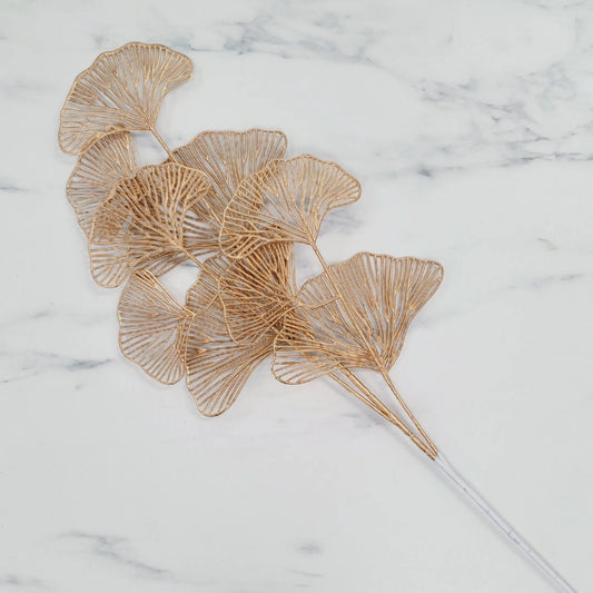 Golden Ginkgo Leaf | Single Stem
