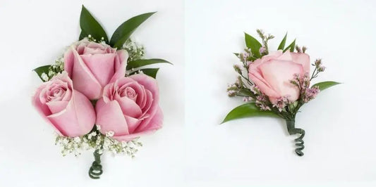 Pink Corsage and Boutonniere 24 PCS