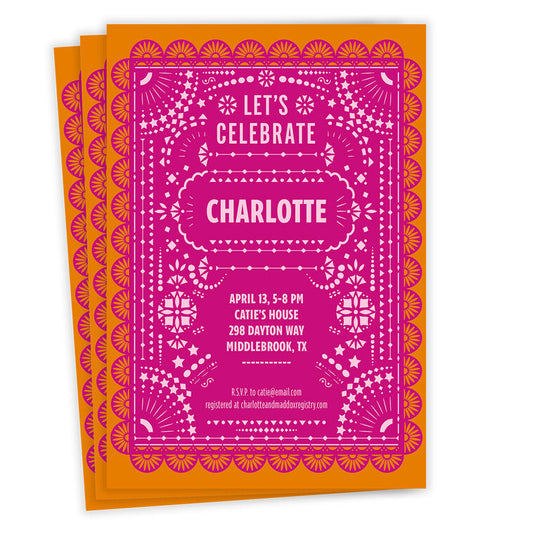 Bold and Bright Flat Wedding Shower Invitation