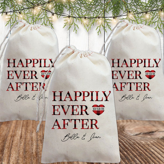 Plaid Happily Ever After Wedding Bags