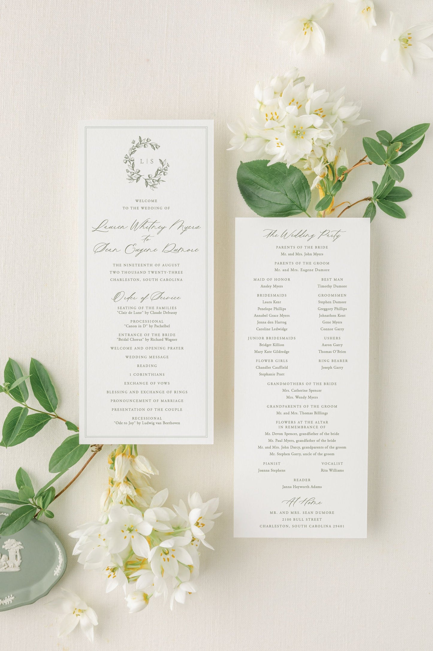 Twiggy | Wedding Program Cards