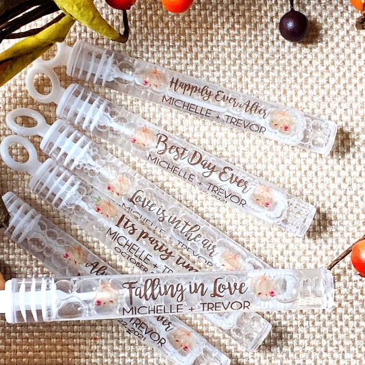 Fall Floral Wedding Bubble Labels