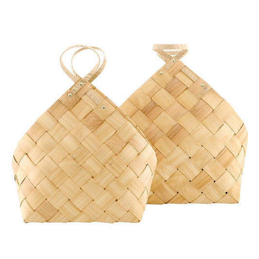 Nested Wood Fiber Baskets - Natural