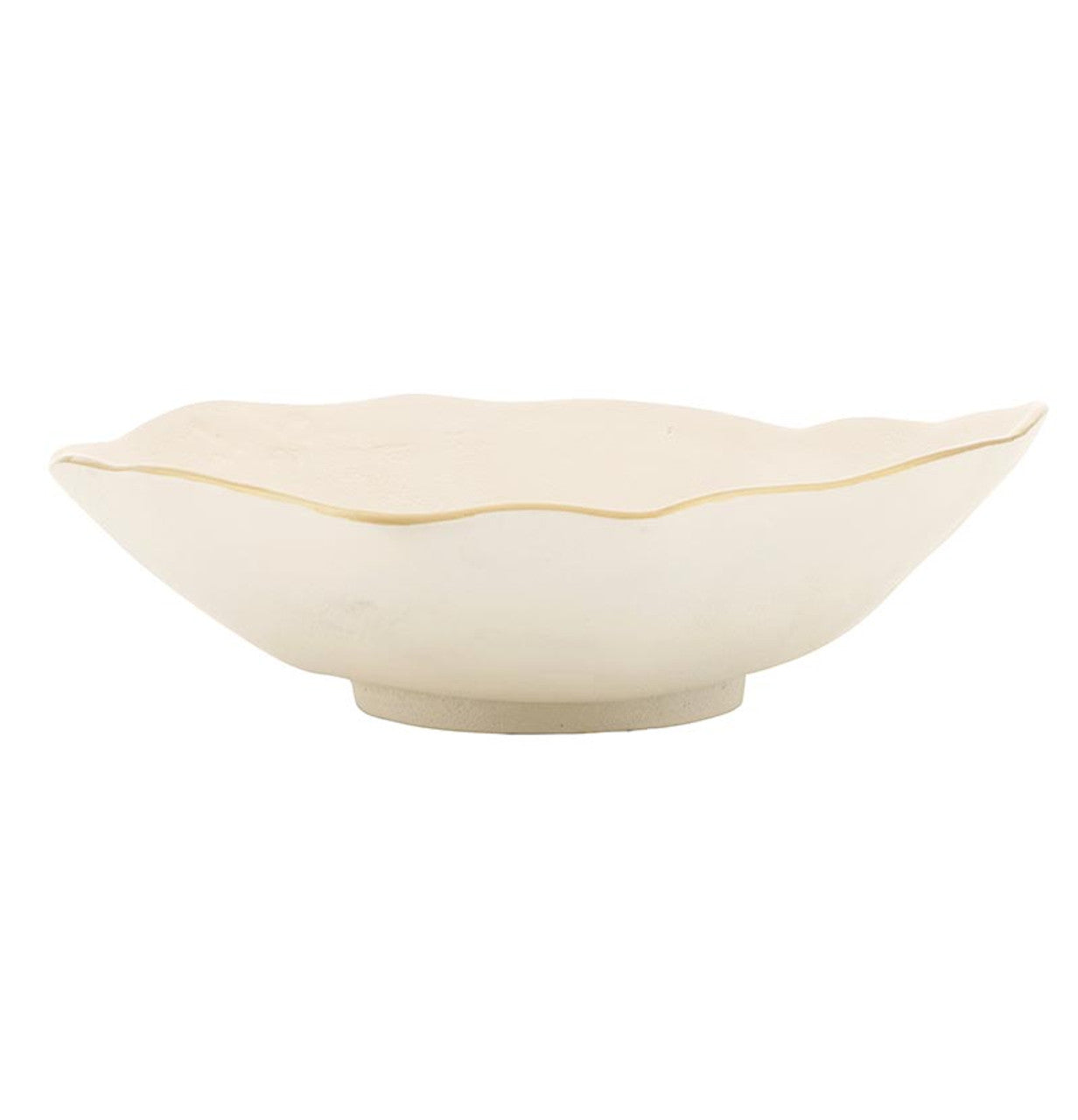 Gold Rim Aluminum Bowl - Large